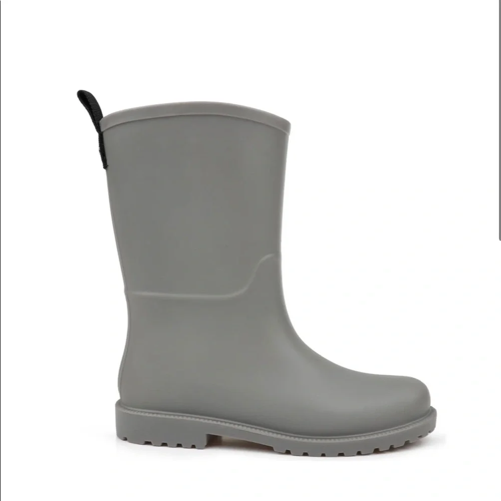 Anthropologie Splendid Priscilla Women’s Grey Matte Rain Boots Grey Size 6 NIB